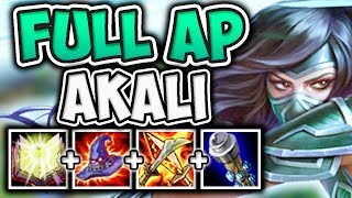 FULL AP ONE-SHOT AKALI IS 100% BROKEN! (INSTAKILLS) BUFFED BURST QUEEN AKALI MID! League of Legends