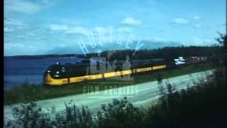 Alaska Railroad 1970's.  Archive film 93649