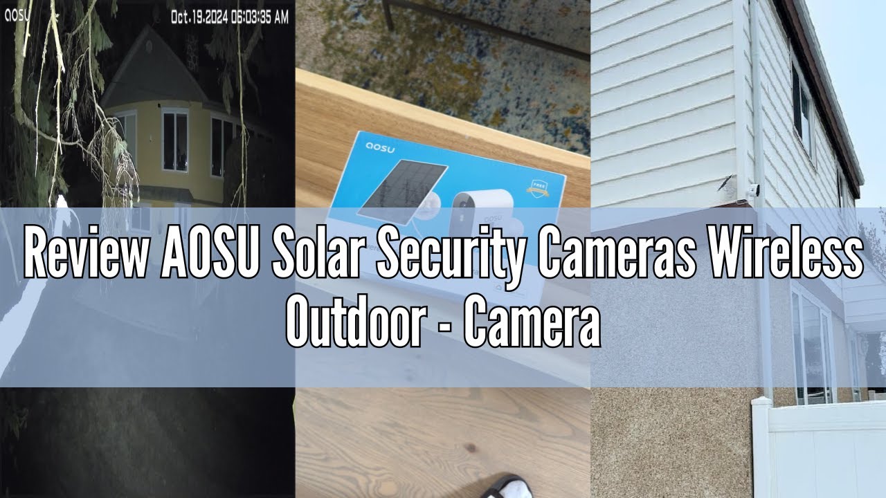 Review AOSU Solar Security Cameras Wireless Outdoor - Camera Surveillance for Home Security System,