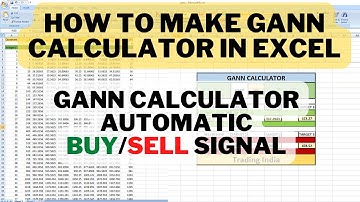 How to Make Gann Calculator in Excel | Gann Calculator Automatic Buy Sell Signal | Trading India2025