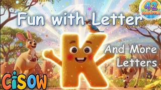 Learn the Letter K + More Letters | Kind Kangaroos &amp; Kites | Baobab ABCs CISOW African Cartoons