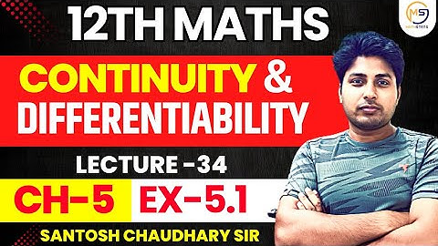 Live Lec-34 : Class XII Math: NCERT | Ch-5 : Continuity | Ex-5.1 | Mathstats @8810409392