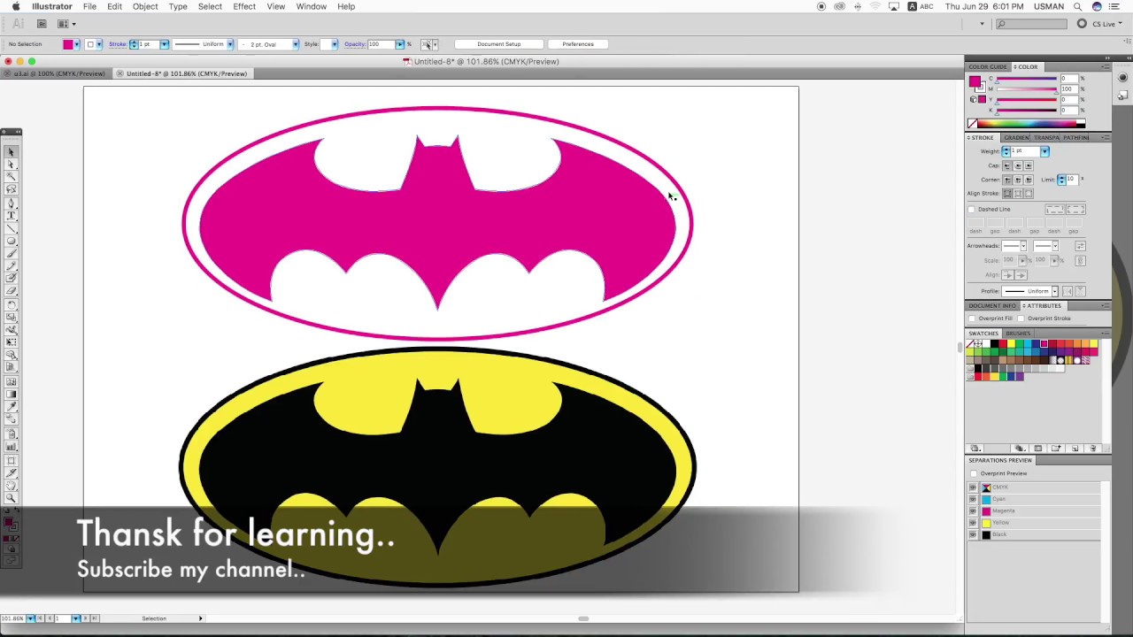 How to Redesign a logo | Using Illustrator | Pen Tool - YouTube