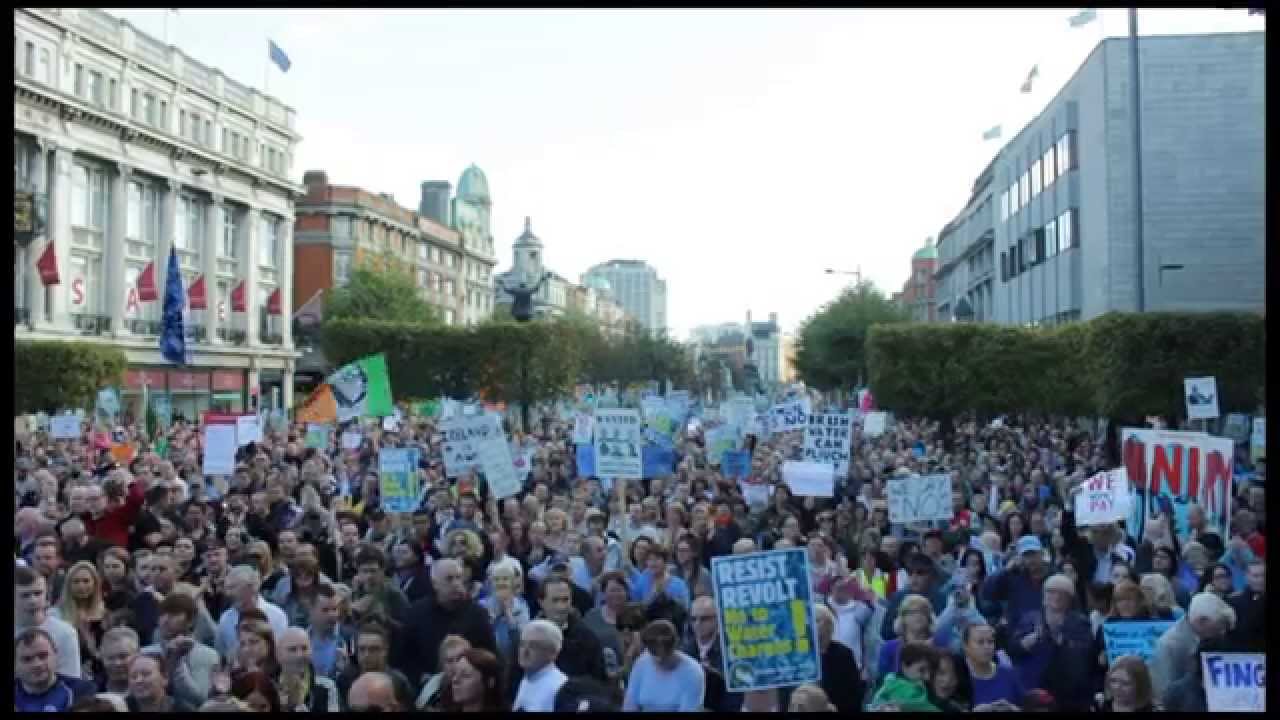 Irish Water Protests Against Irish Water Charges YouTube