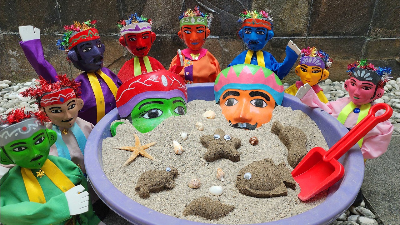 Temukan Kepala Ondel Ondel Dengan Menggali Timbunan Pasir Untuk Dipasangkan Ke Badan Ondel 174