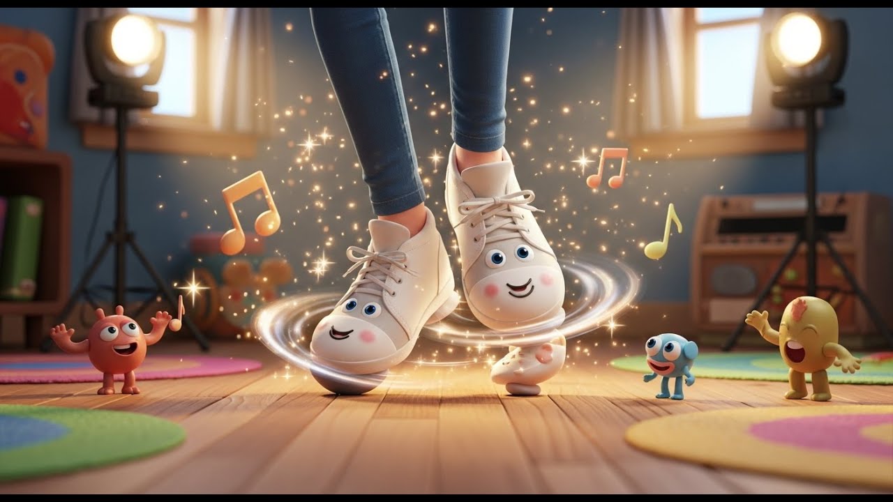 The Dancing Shoes That Wouldn’t Stop | Fun Movement Rhyme for Kids | Nursery Rhymes for Children