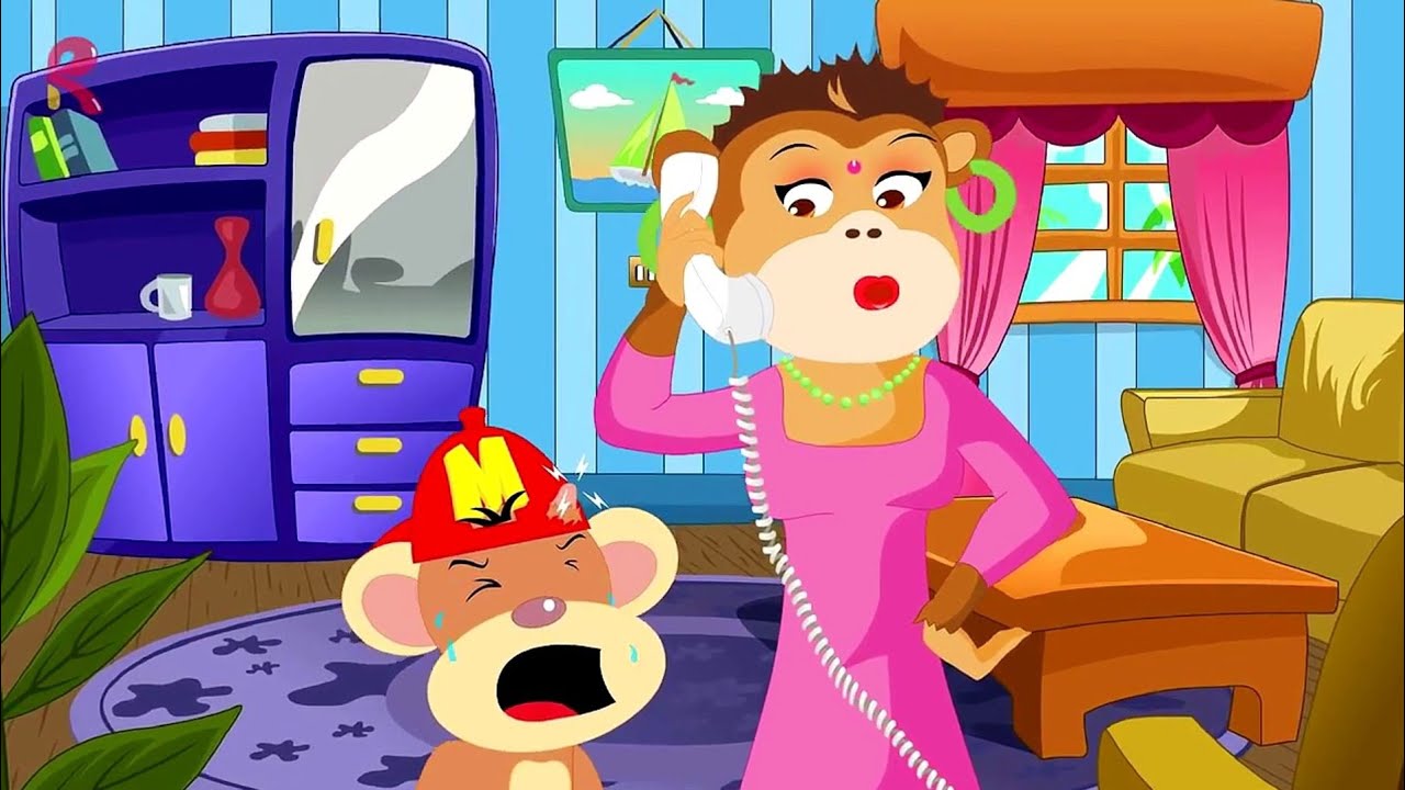 🐵 Five Little Monkeys Jumping on the Bed | Funny Nursery Rhymes for Kids |2025 @RamyaRhymes987-d4b