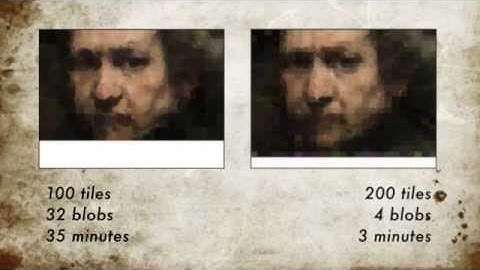 Genetic Algorithm Tiles - Evolving Rembrandt (slow version)