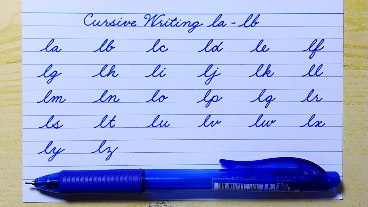 Cursive writing a to z | Cursive handwriting practice | Connecting ...