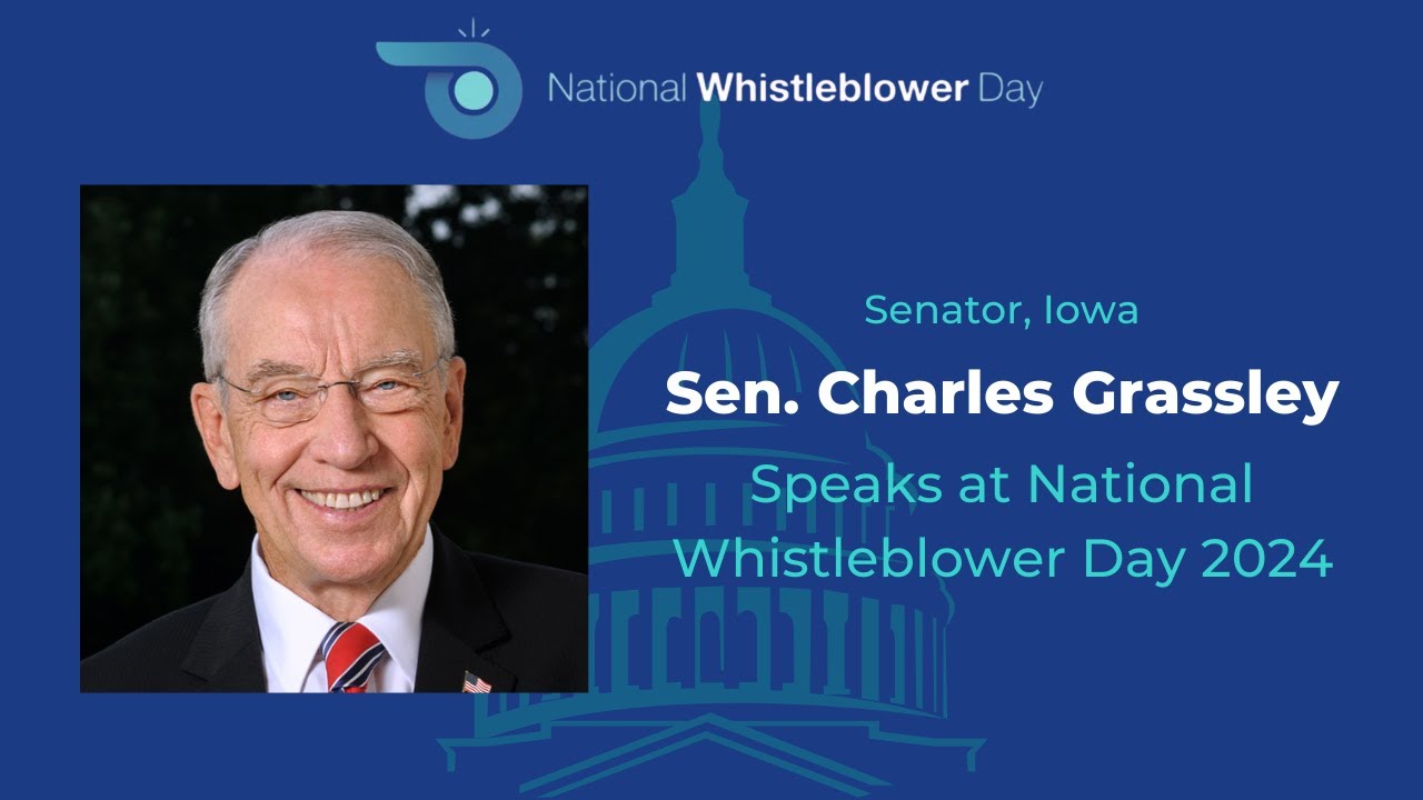 Senator Charles Grassley Speaks at National Whistleblower Day 2024