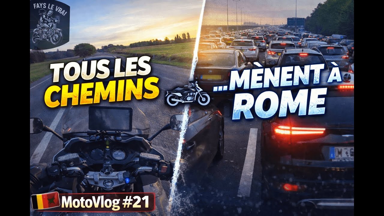 🇧🇪🇲🇦 MotoVlog#21 | Tous les chemins mènent à Rome 🏍️ | Balade improvisée en périphérie de Bruxelles