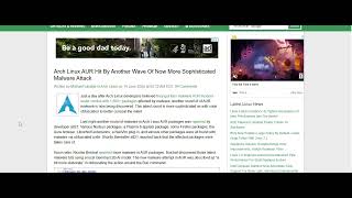Arch linux  malware  AUR incident 2026 and AUR russian offensive message spam #archlinux