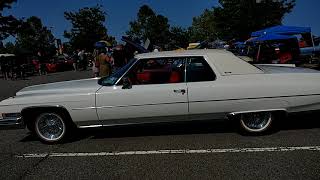 1973 WHITE CADILLAC COUPE DEVILLE 2 DOOR SEDAN TRUES + VOGUES