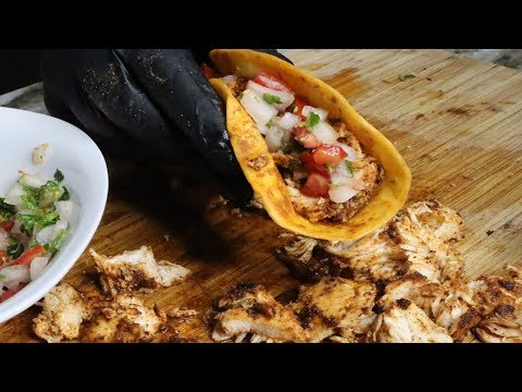 basic soft chicken tacos