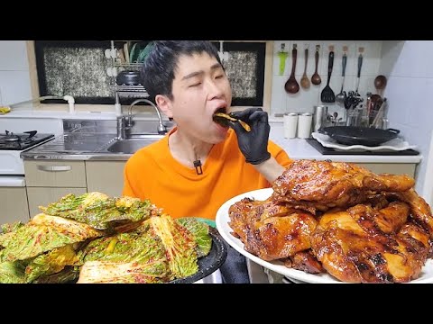 꽃돼지 인천 모래내시장 <strong>봄동겉절이</strong> BBQ자메이카통다리 짜장밥 한식먹방[korean food]mukbang Eating show 吃播