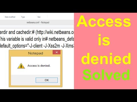 Access is denied while editing netbeans conf