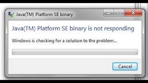 HOW TO FIX JAVA SE BINARY FROM NOT RESPONDING (Possible fix)
