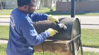 Part1 Refurbishing a old school 55 gallon drum grill