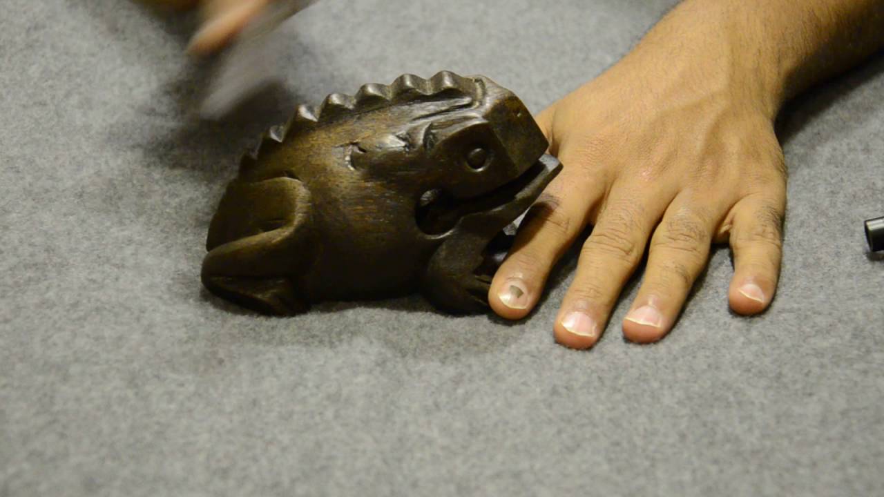 Frog sound wooden toy from Thailand YouTube