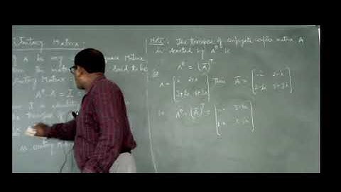 Complex & Conjugate  Matrix