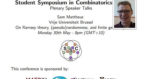 SSC2022 Sam Mattheus  - Ramsey theory, pseudorandomness, and finite geometry