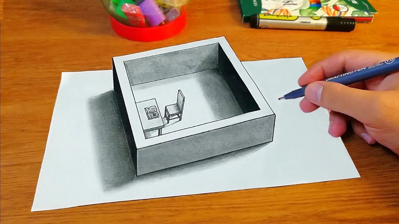 How to draw 3D art on paper | 3D Drawing Art | How to draw a illusion on Paper | Amazing Videos