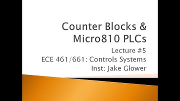 ECE 461.05 Counters with a Micro810 PLC