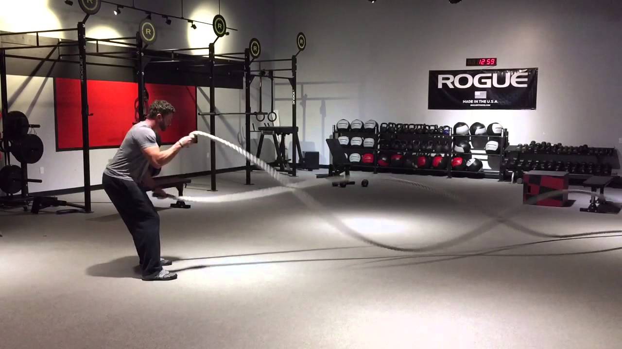 Battle ropes-alternating - YouTube