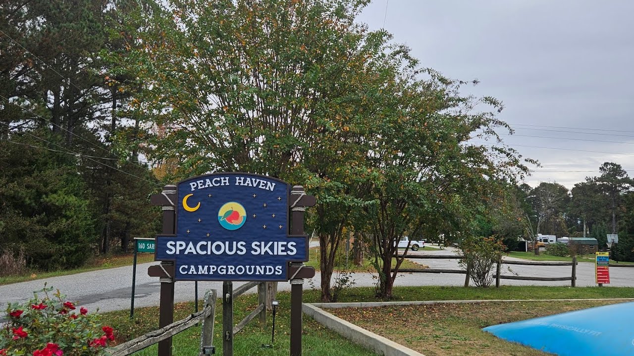 Walk through Peach Haven, Spacious Skies Campground, Gaffney, SC