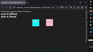JavaScript DOD Object Positions
