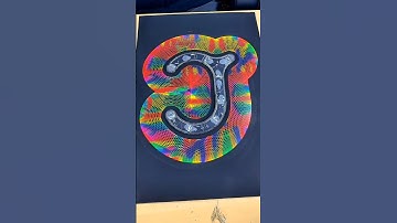 The Magical Letter Glowing with Vivid Colors #spirographshr #satisfying #spirograph #asmr #art #usa