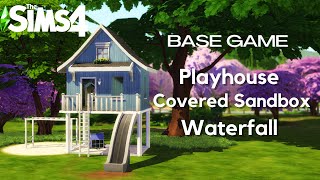 How to make a: Playhouse |Covered Sandbox| Waterfall  |Base Game| The Sims 4 |No Mods or CC screenshot 5