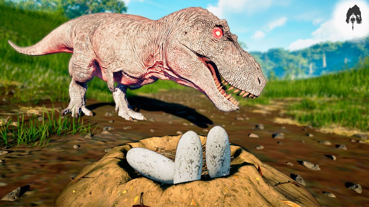 The Isle | SAINDO DO OVO: MÃE T-REX Albina Elimina o Invasor e Salva a Família Canibal!🤍