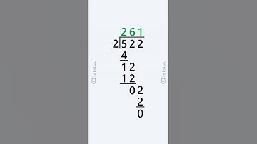Staartdeling: 522 gedeeld door 2 | Stapsgewijze rekenles voor kinderen en beginners