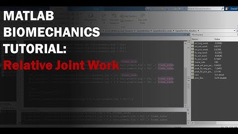MATLAB: Biomechanics Tutorial - Relative Joint Work