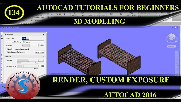 RENDER ENVIRONMENT AND EXPOSURE || BASIC TUTORIALS FOR BEGINNERS || AUTO CAD 2016