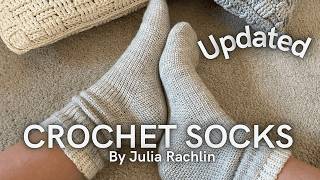 How to Crochet Top-Down Socks with Anatomically Shaped Heel (New Version).