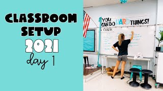 CLASSROOM SETUP DAY 1: First day back in my room preparing for the 2021 school year!