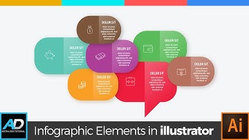 Infographic Elements Design template 004| Adobe Illustrator 2021 Tutorial
