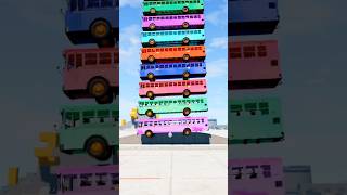 Bus Tower Fall | Bus Fall Crashes #Beamngshort - BeamNG.Drive #shorts #short #beamngdrive
