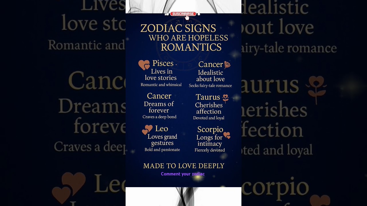 Zodiac Signs Who Are Hopeless Romantics 