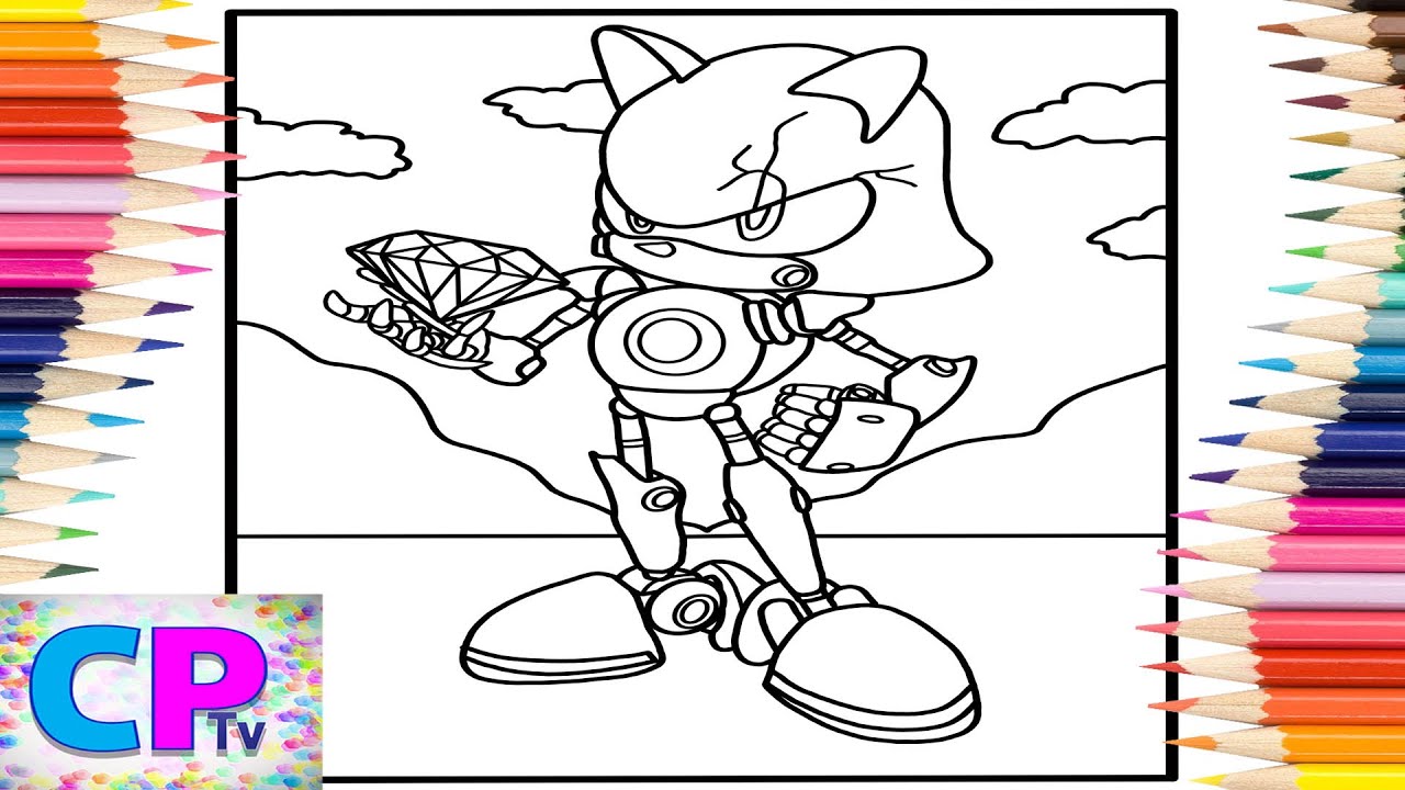 Coloring page - Metal Sonic