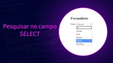 Como pesquisar no campo SELECT