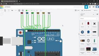 How to design Circuit design LED Dance in Tinkercad