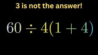 Celebrity 95% Fail This Simple Math Problem: 60 / 4(1+4) Profile