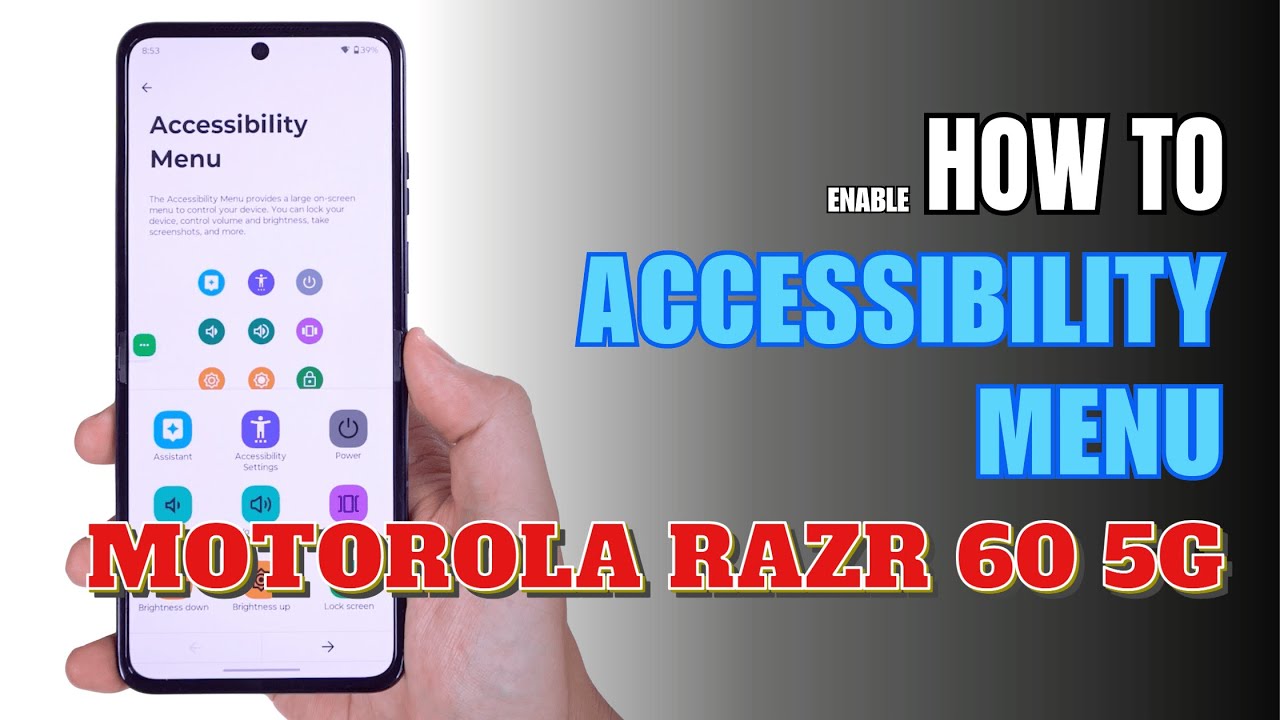 How to turn on Accessibility Menu on Motorola Razr 60 5G