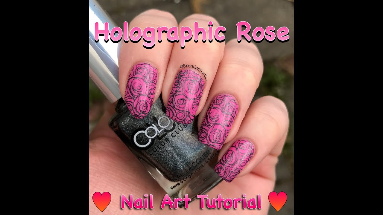 Holographic Rose Nail Art Tutorial 🌹 | Brenda's Nails