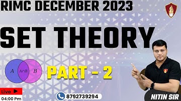 Set Theory Part - 2 | RIMC Online Coaching | RIMC Online Coaching Classes | RIMC Coaching