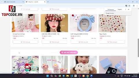 Mã code 46924 Full code + báo cáo website Laravel 10 quản lý cửa hàng bán phụ kiện quà tặng