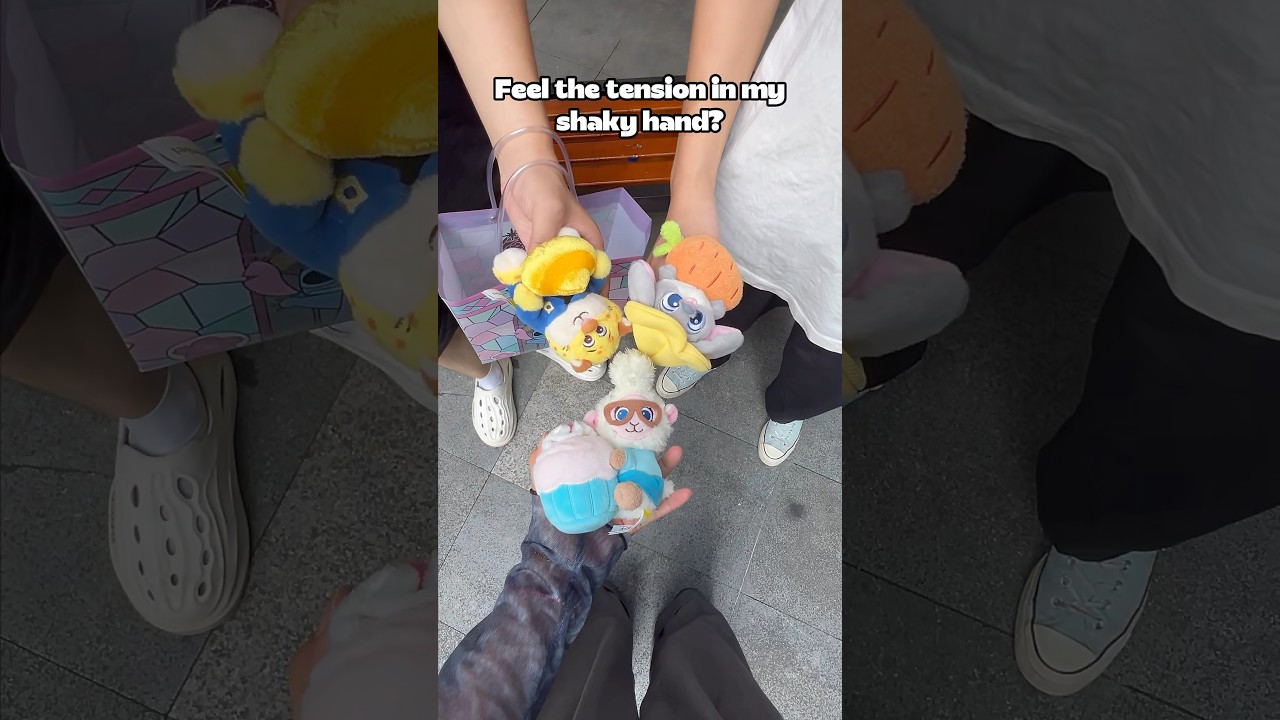 Do you know where the blind box figurines they’re holding are from? 